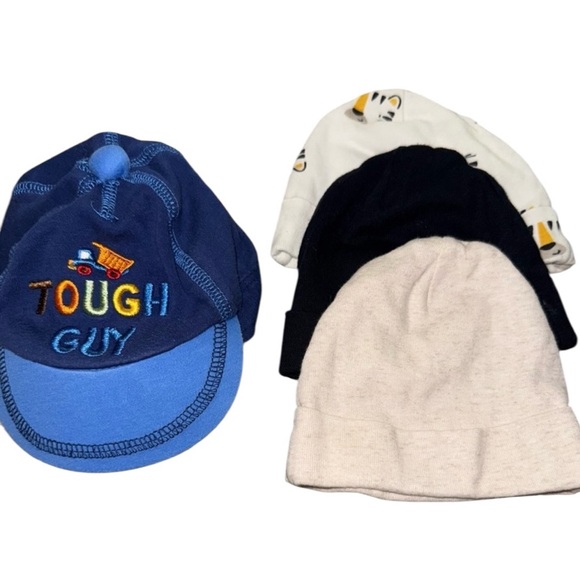onesies & baby essentials Other - Baby Hat Bundle 0–6M Onesies & Baby Essentials Beanies Neutral Blue Tiger Lot